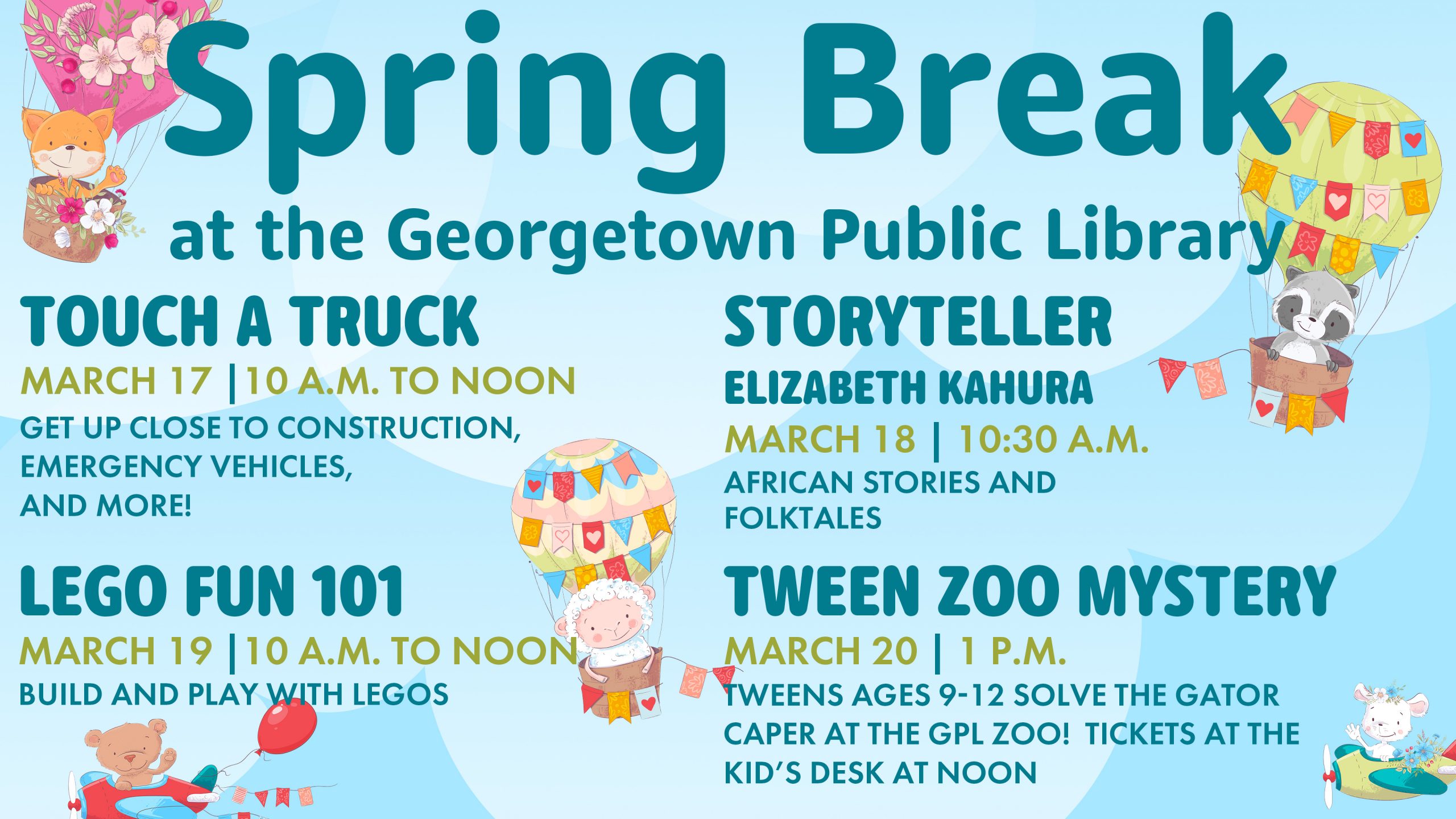 spring break 2020 slide Public Library