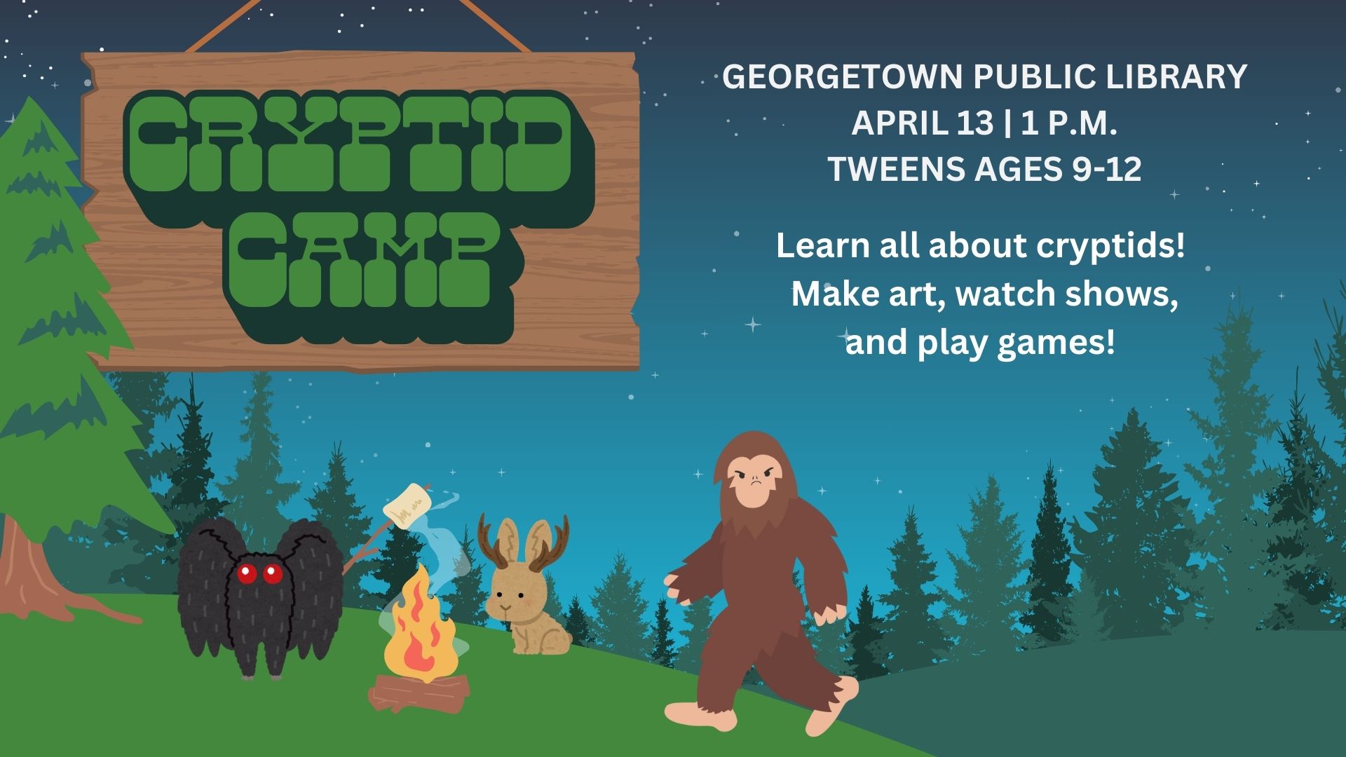 Cryptid Camp for Tweens and Teens – Georgetown Public Library